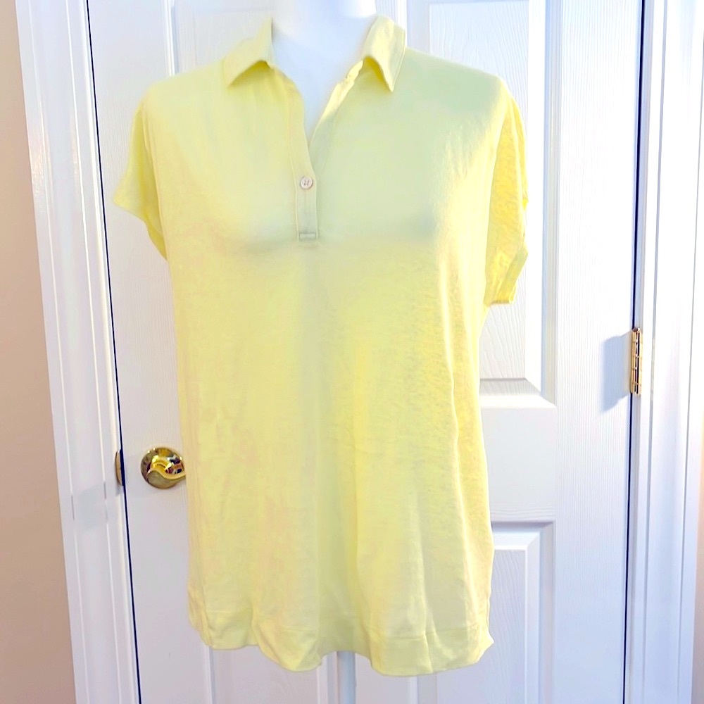 J.Jill Short Sleeve Linen Knit Blouse
